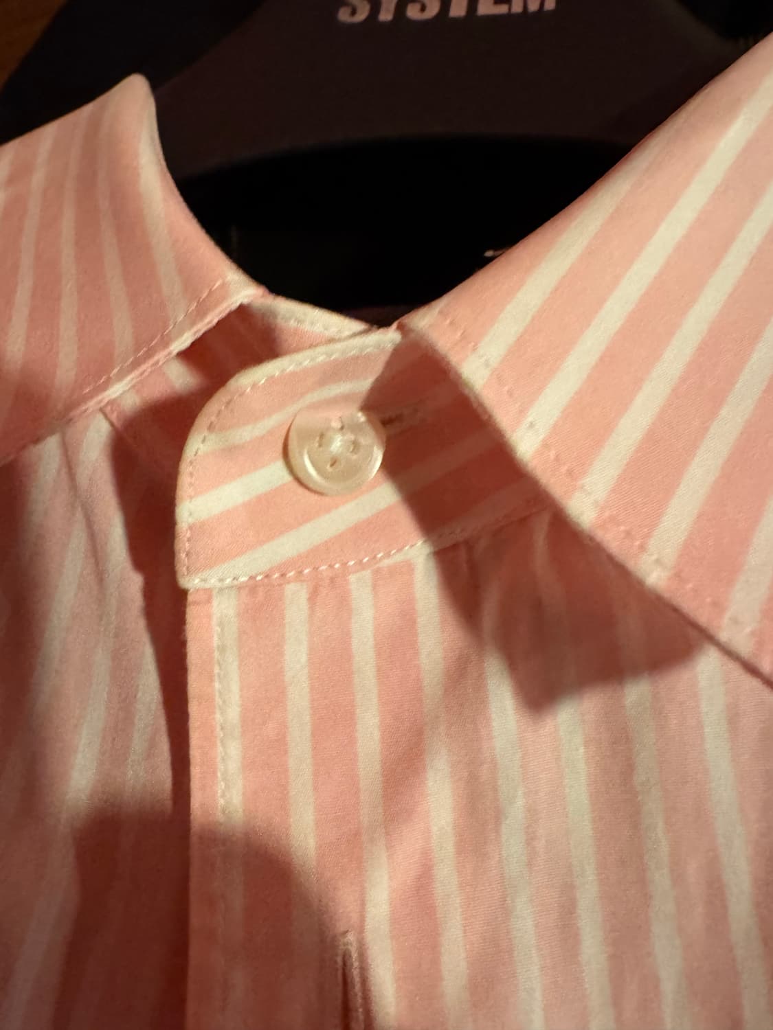 [M]베트멍x꼼데가르송 오버사이즈 셔츠 핑크 상품이미지3