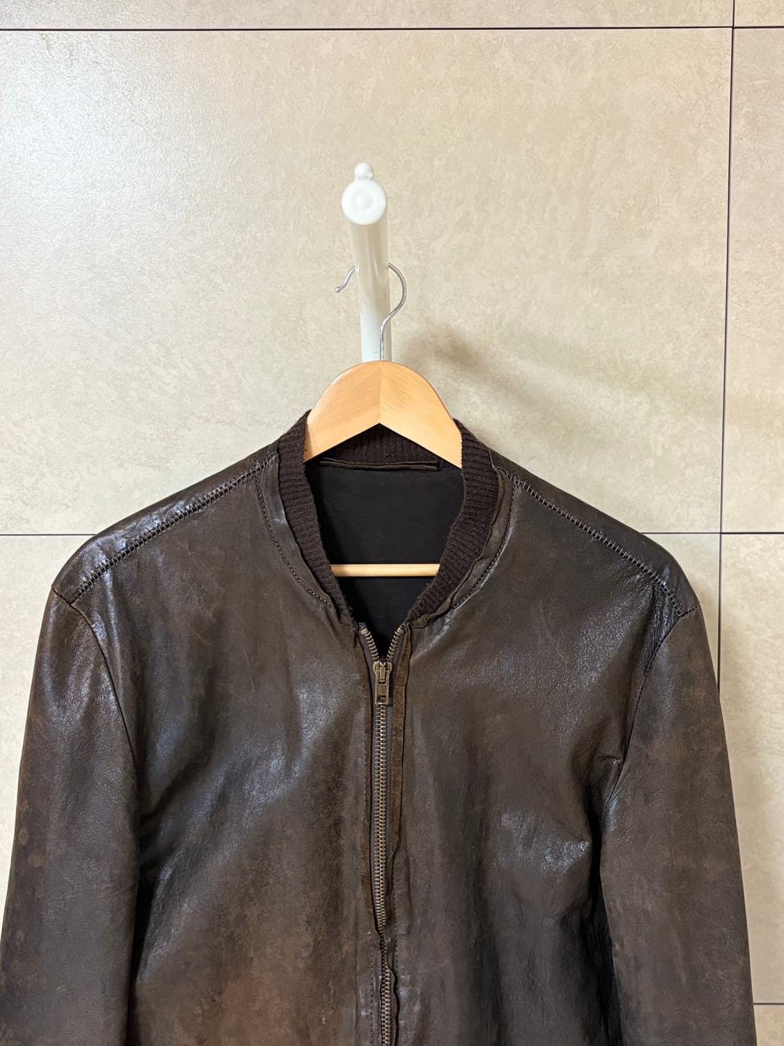 살바토레 산토로 수소봉제 레더 자켓 상품이미지2