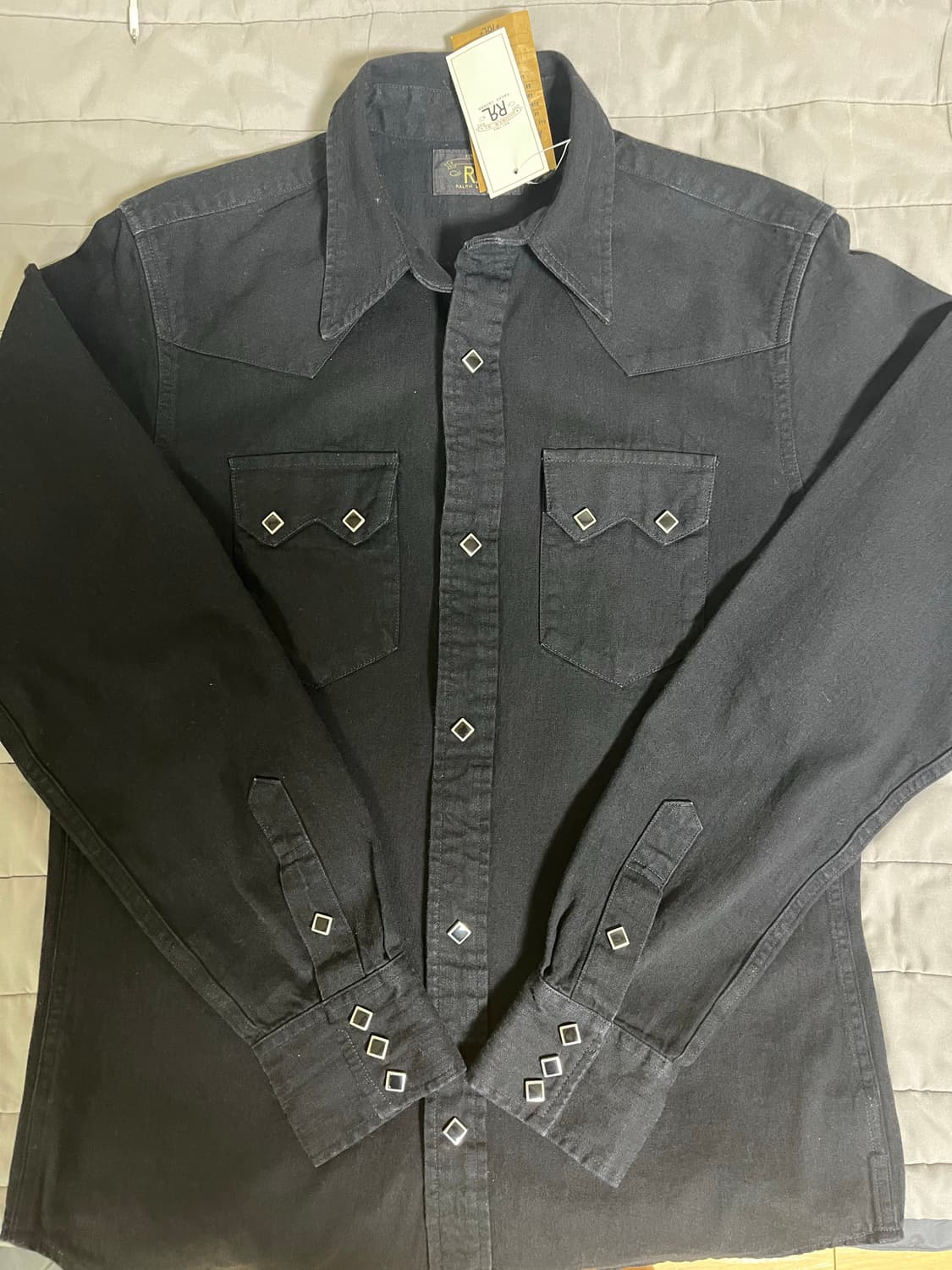 Rrl 데님 웨스턴 셔츠 블랙 새상품 상품이미지2