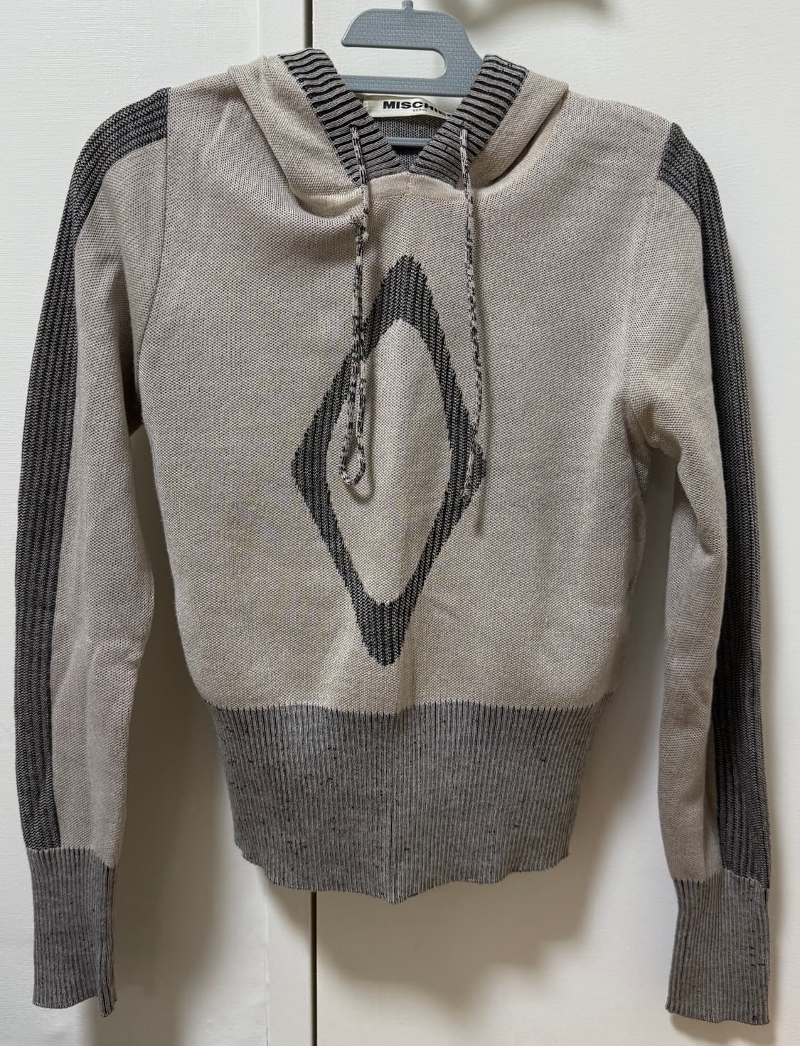 미스치프 롬버스 니트 후디 mschf rhombus knit hoodie 상품이미지2