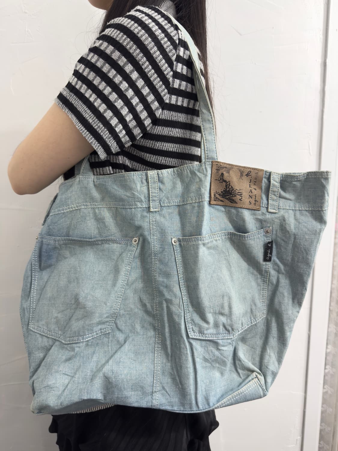 agnes b denim bag 상품이미지2
