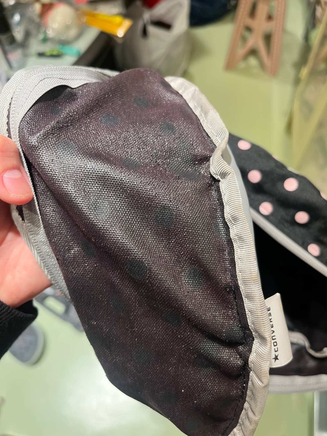 컨버스 블랙 핑크 도트 백팩 🍓 상품이미지10