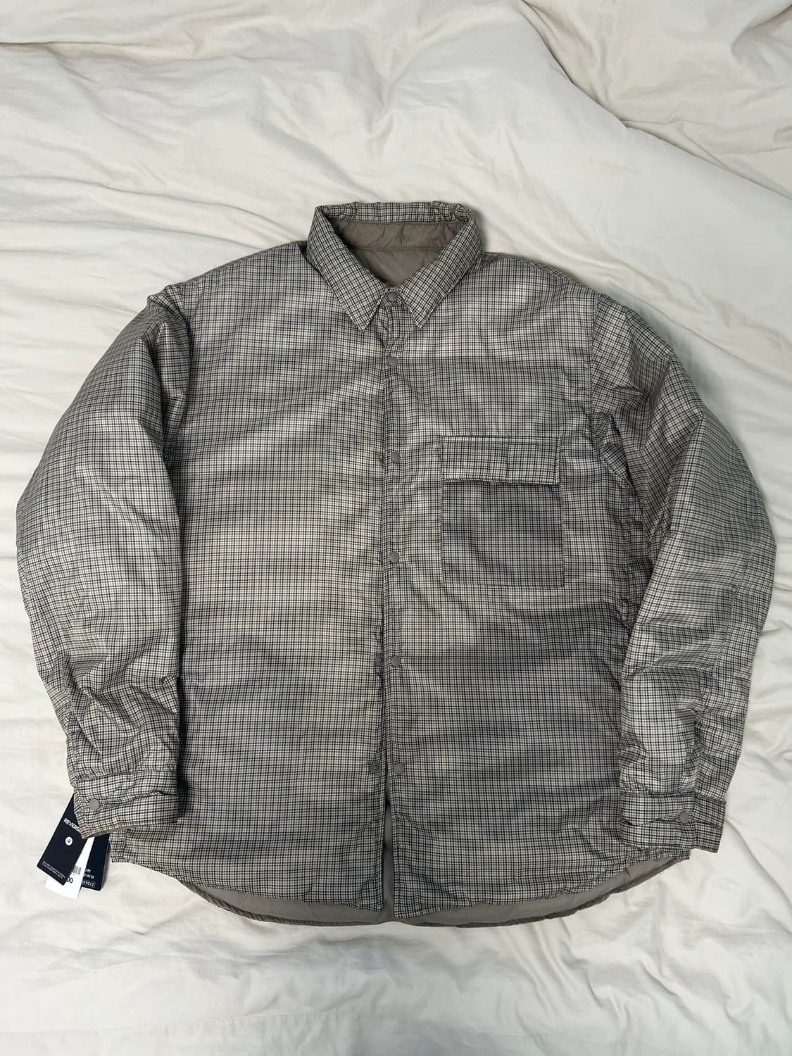 체크 리버시블 경량 패딩 상품이미지9