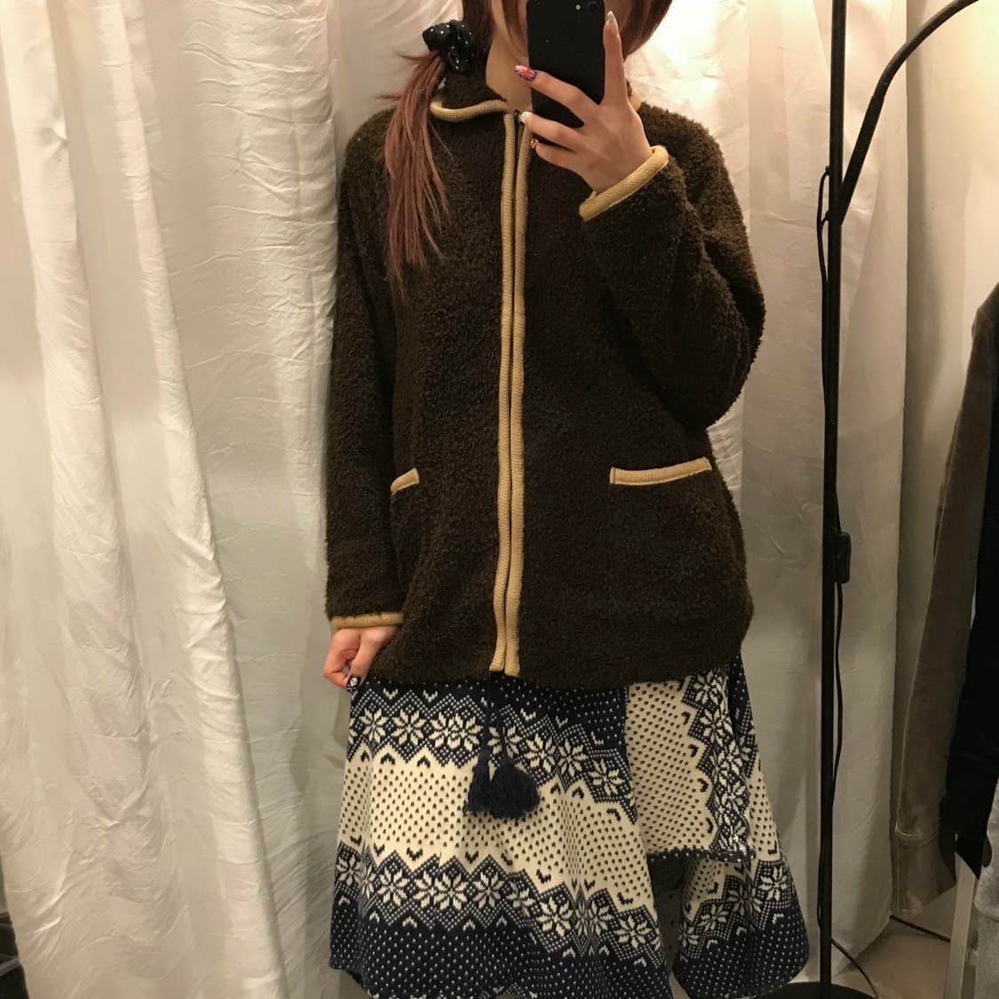 Glisse 글리세 모리걸 라떼갸루 양털집업 상품이미지2