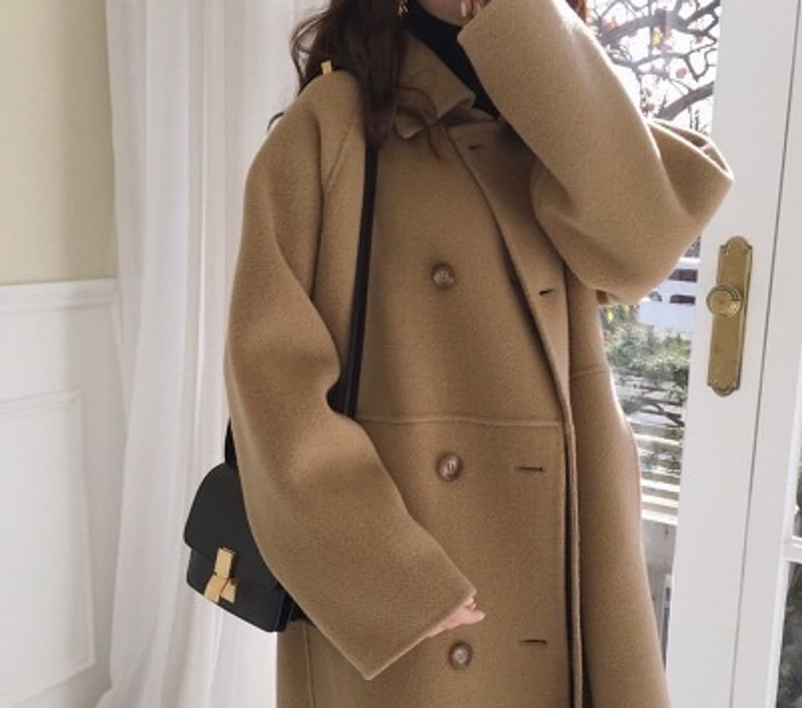 울100 카멜 더블코트 상품이미지5