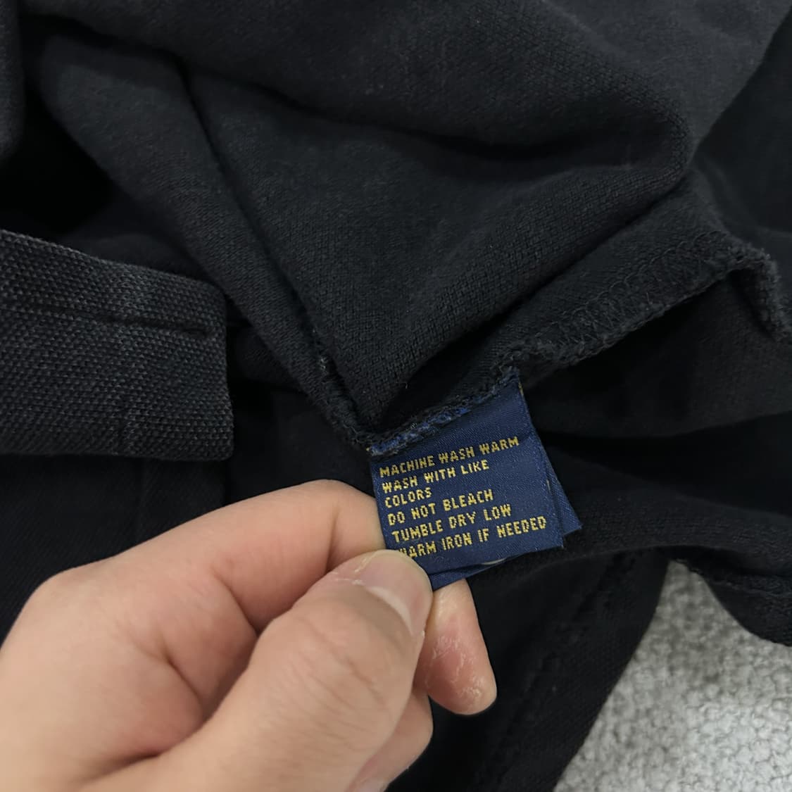 폴로 랄프로렌 블랙 긴팔 카라티 L 상품이미지4