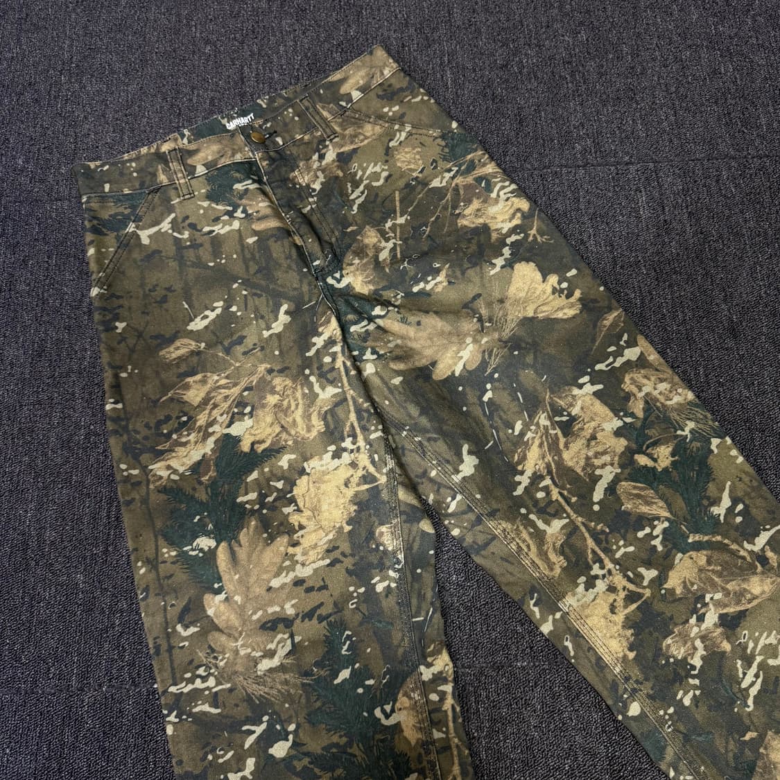 칼하트wip 싱글니 카펜터 카모플라쥬 데님 팬츠 상품이미지7