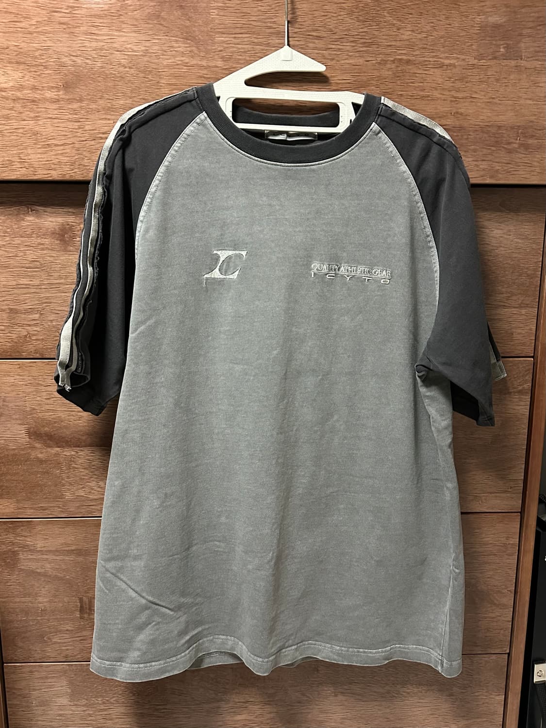 아이시토 래글런 티셔츠 그레이 L 상품이미지3