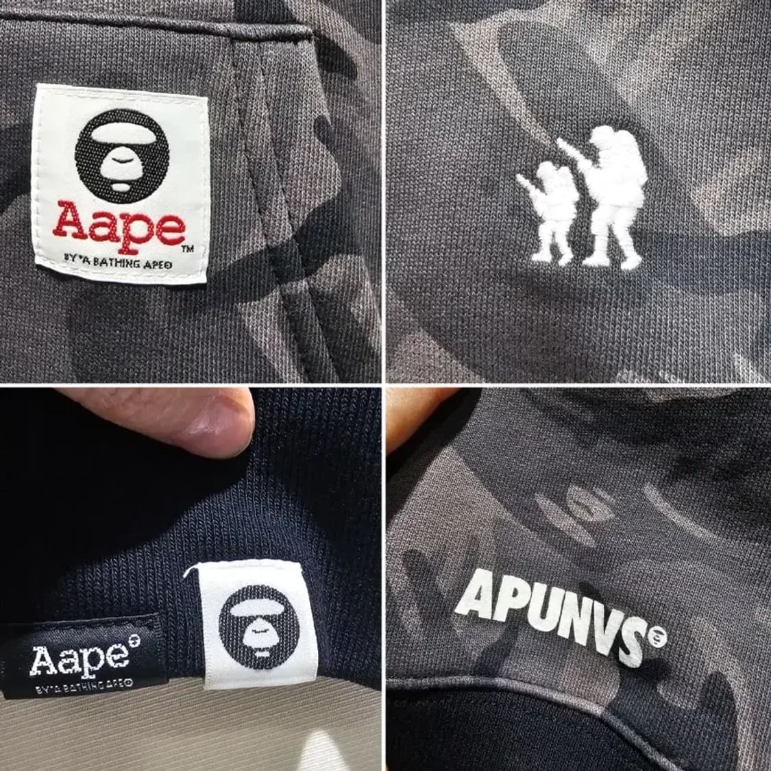 에이프(AAPE) 베이프 문페이스 카모 후드 집업 100 상품이미지9
