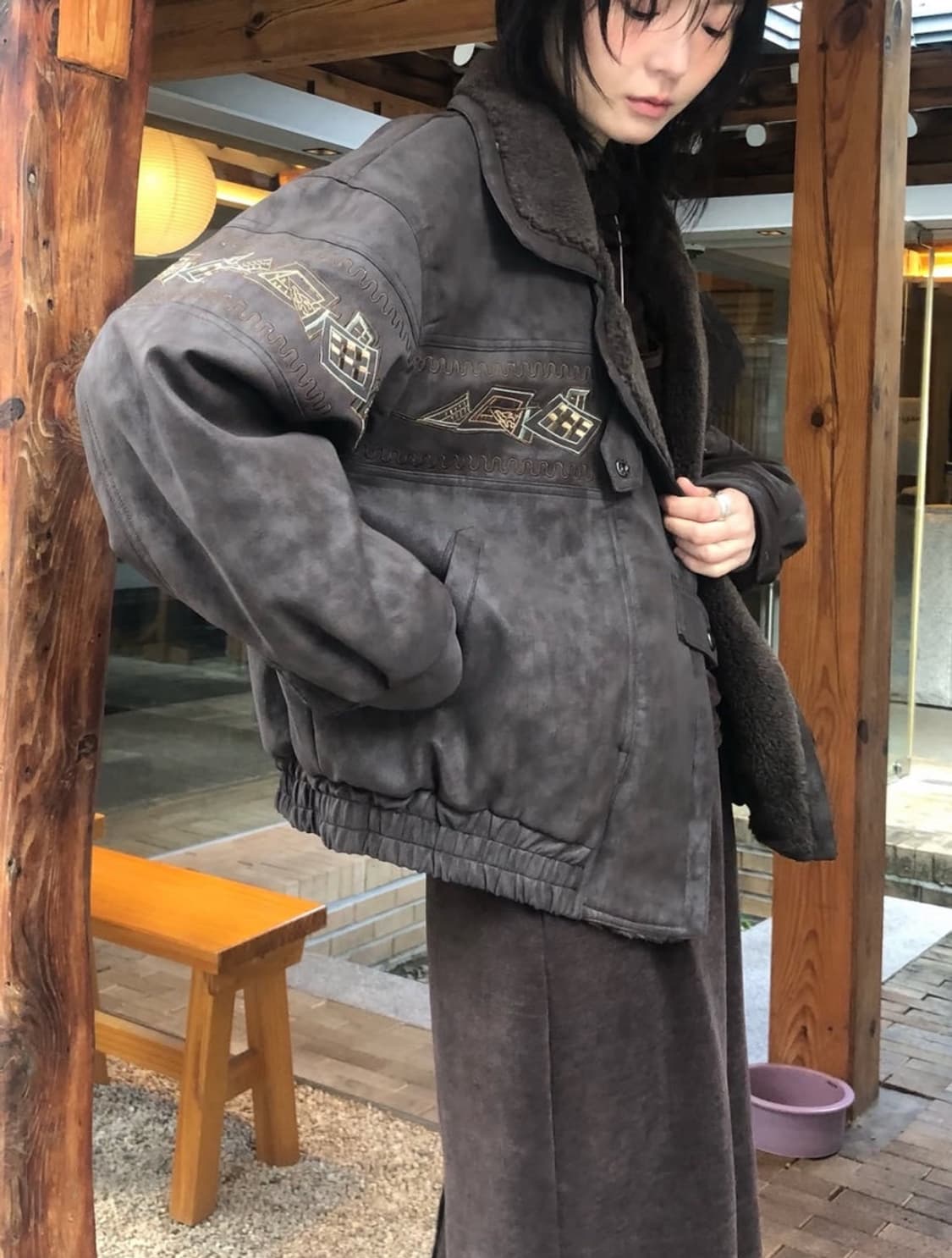 Unanswered mystery 무스탕 (brown) 상품이미지3