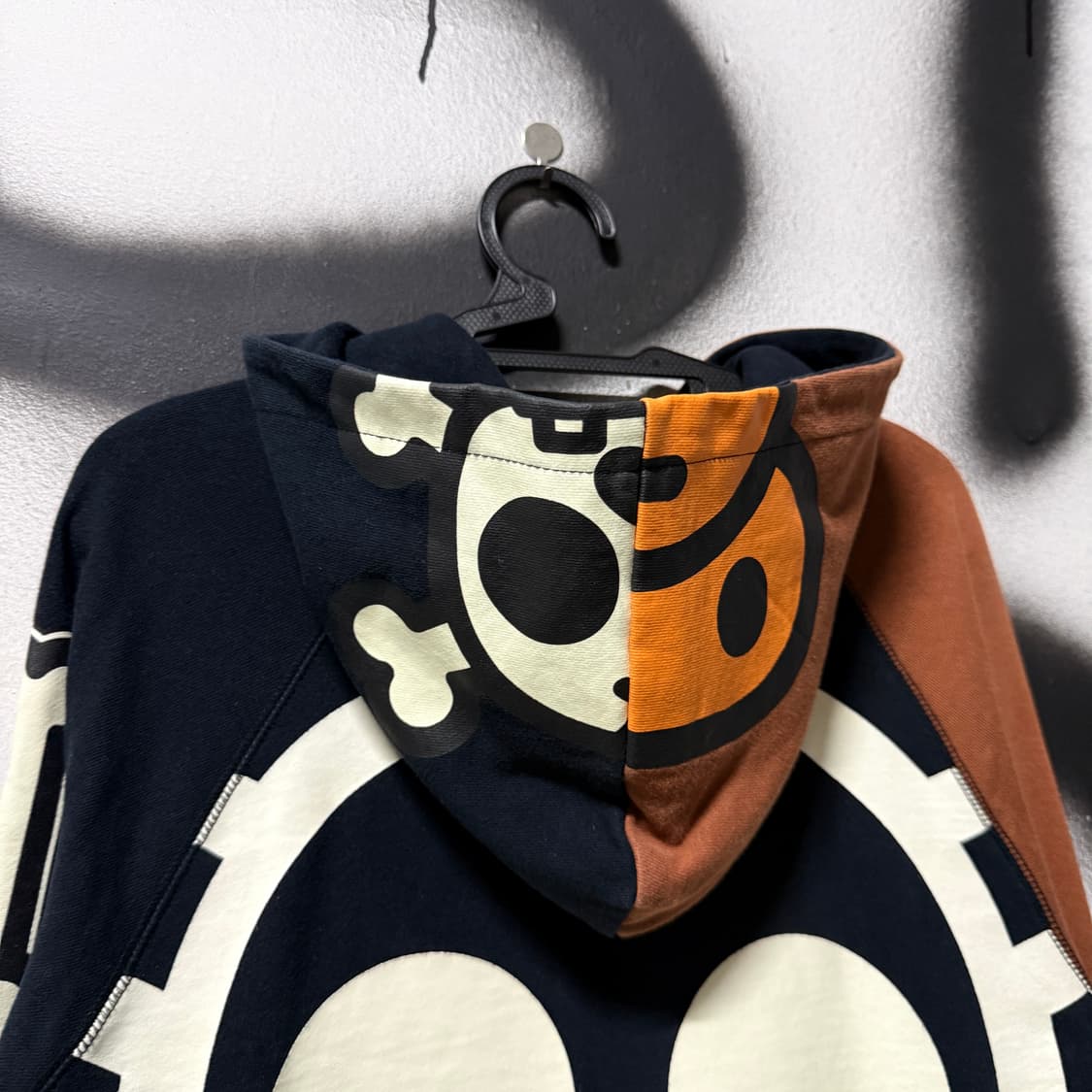 정품 베이프 OG 베이비 마일로 본 스플릿 스컬 야광 집업 후디 상품이미지5