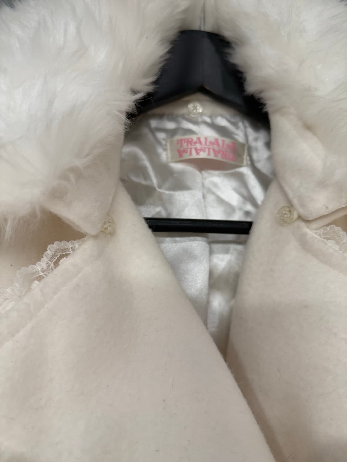 트랄라라 tralala 히메갸루 화이트 퍼 벨트 코트 상품이미지6