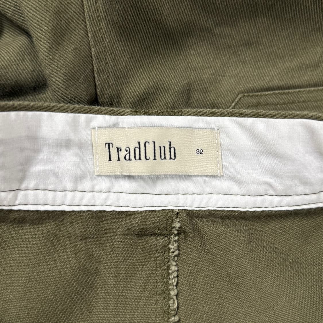 [32] TradClub 트래드클럽 카키 코튼 팬츠 와이드 바지 상품이미지5