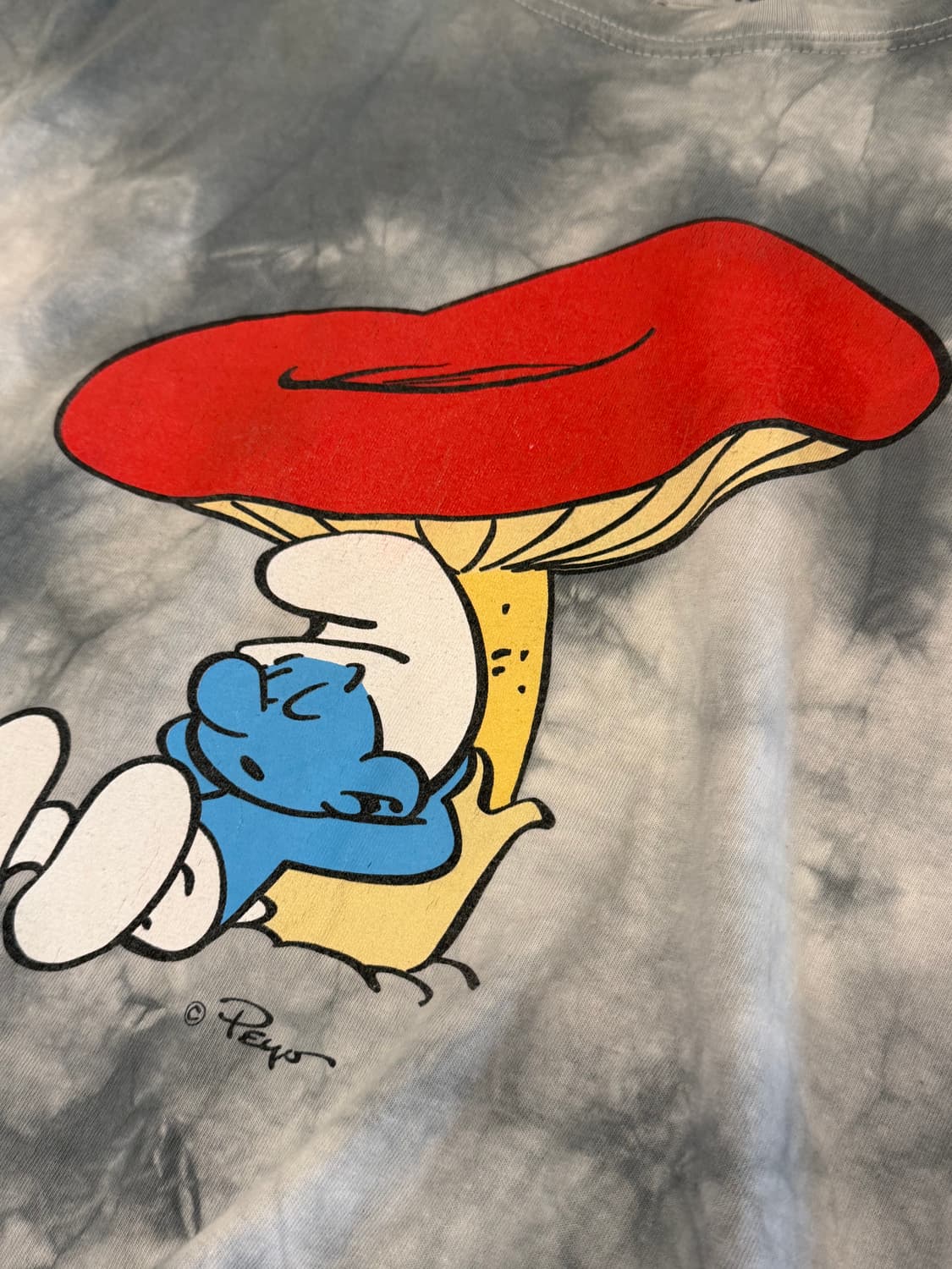 Smurfs 스머프 타이다이 카툰 반팔 티셔츠 상품이미지7