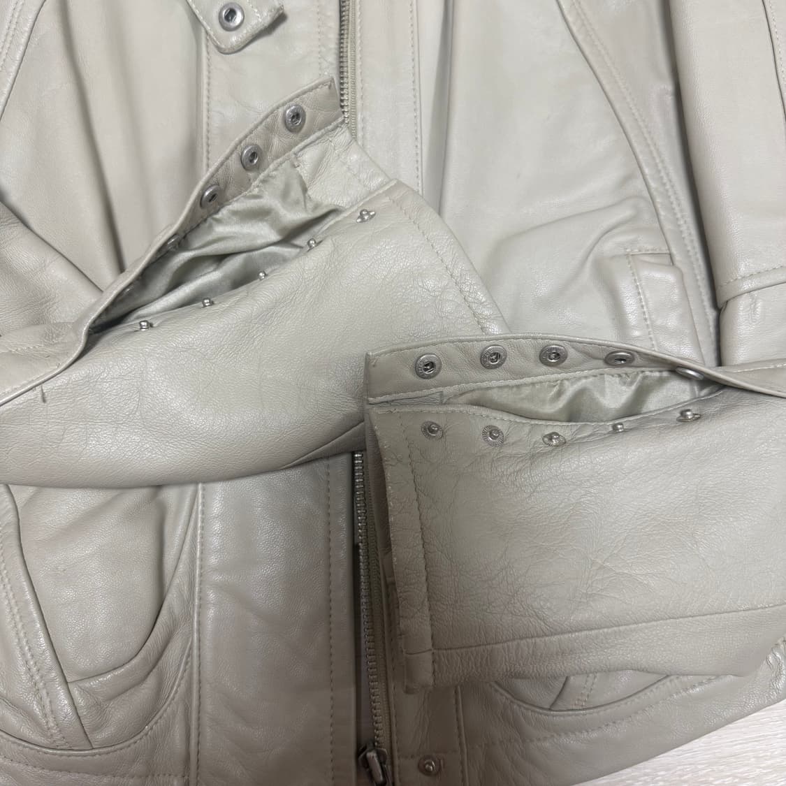 [system] beige lambskin leather jacket 상품이미지5
