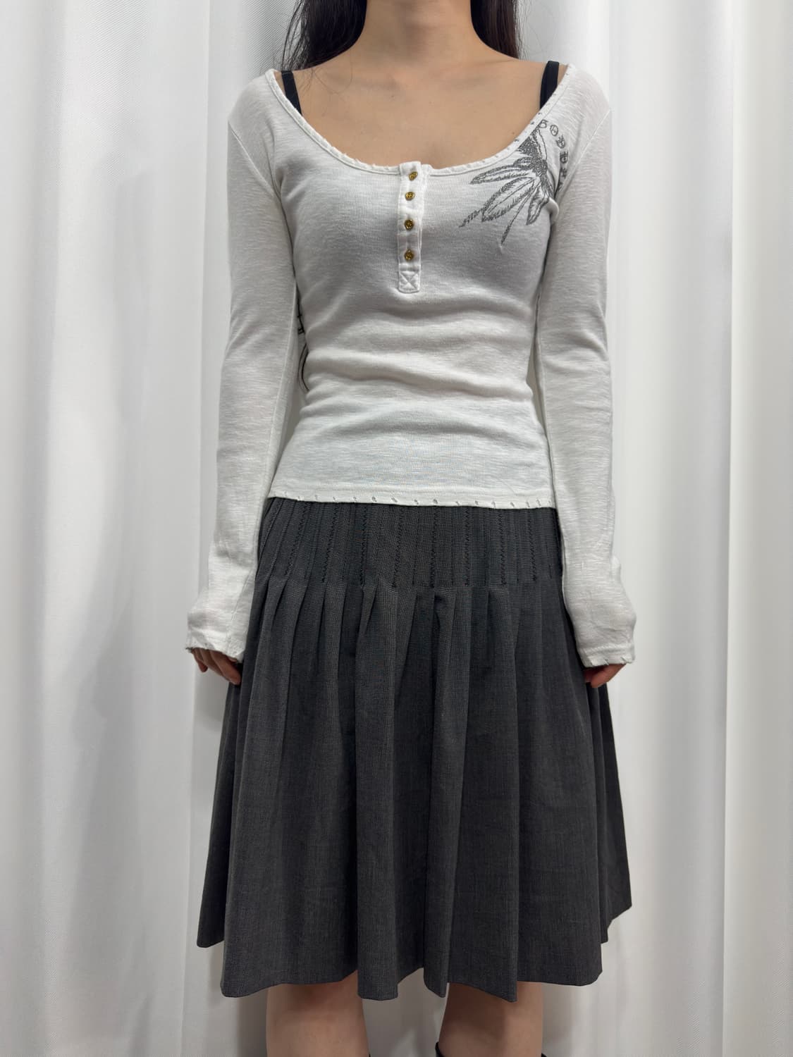 back printing slim top 상품이미지3