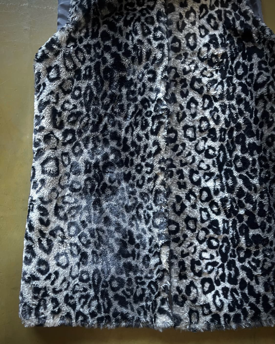 Jpn Vintage Fur Hood Reopard Vest Zip-up 상품이미지7