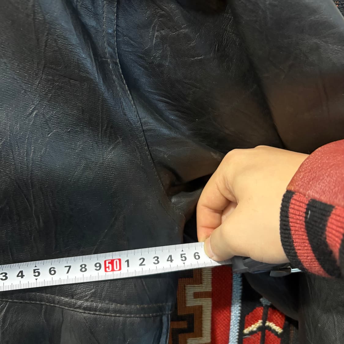 CITY JOY 빈티지 무스탕 봄버 가죽자켓 상품이미지9