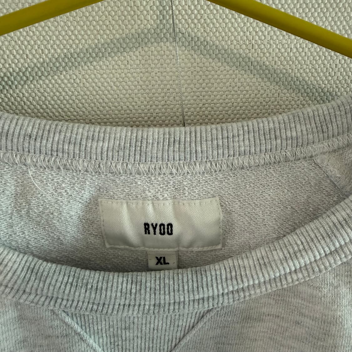 [XL]ryoo 스웻셔츠 화이트멜란지 상품이미지4