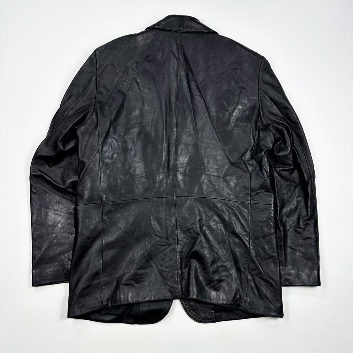 VTG 빈티지 양가죽 블랙 블레이저 자켓 (XL) 상품이미지3