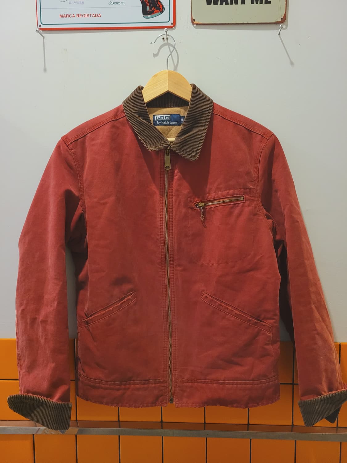 90s 빈티지 폴로 랄프로렌 디트로이트 워크 자켓 버건디 상품이미지1