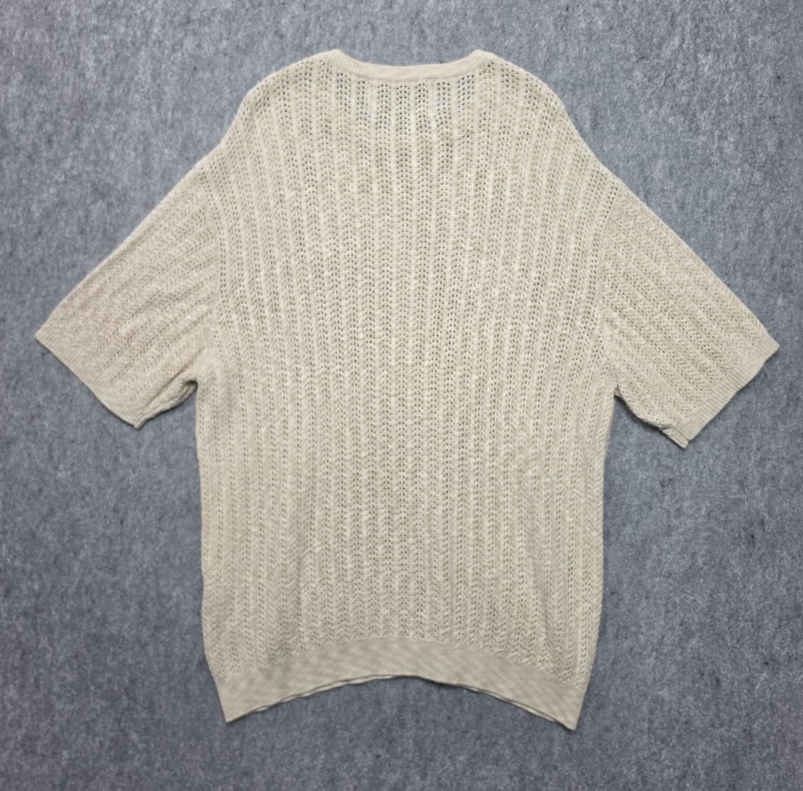 세터 내츄럴 메시드 그물 반팔 니트 L 상품이미지2