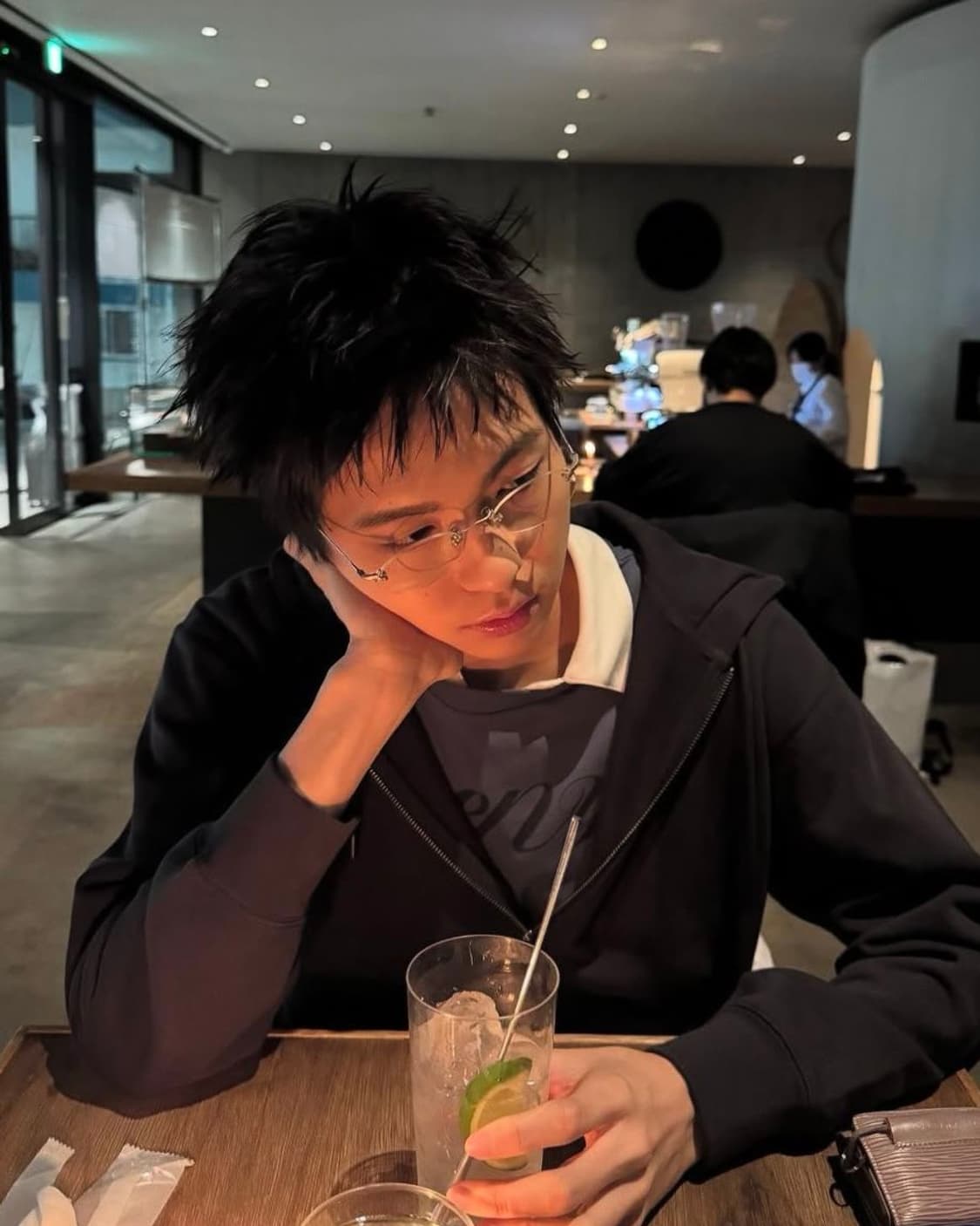 모델 키주로 타카타 원형 무테 안경 선글라스 빈티지 실버 상품이미지3
