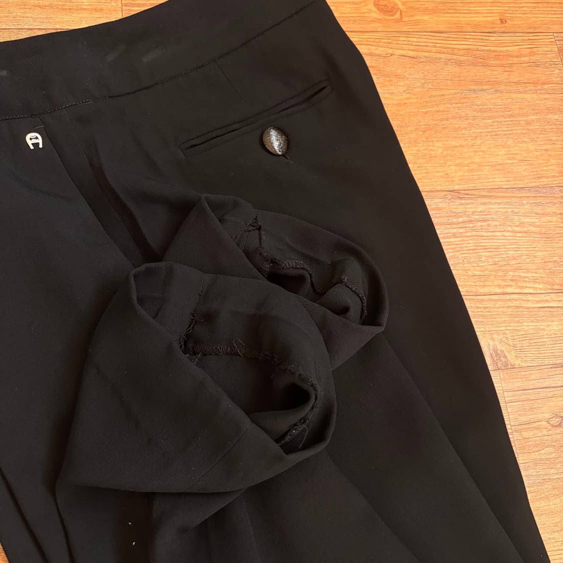 아이그너 정품 블랙 팬츠 28 비스코스 세련된 실루엣 상품이미지10