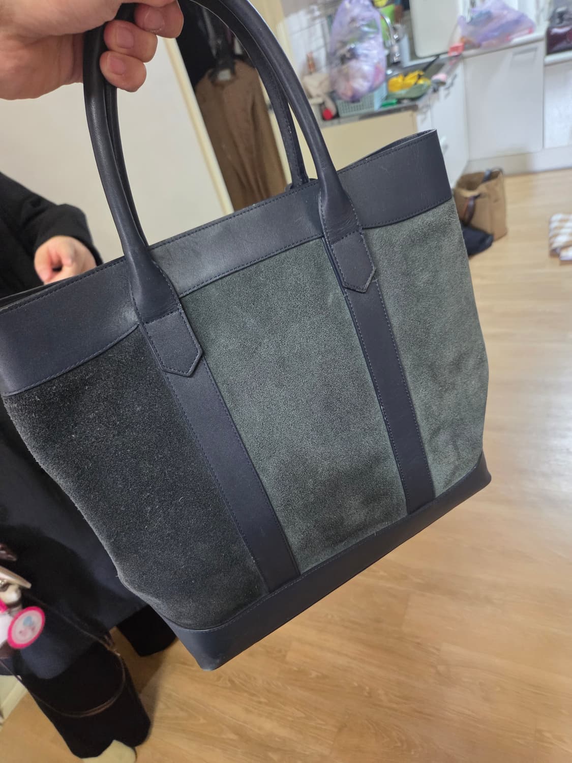 론트소가죽 스웨이드 토트백 상품이미지3