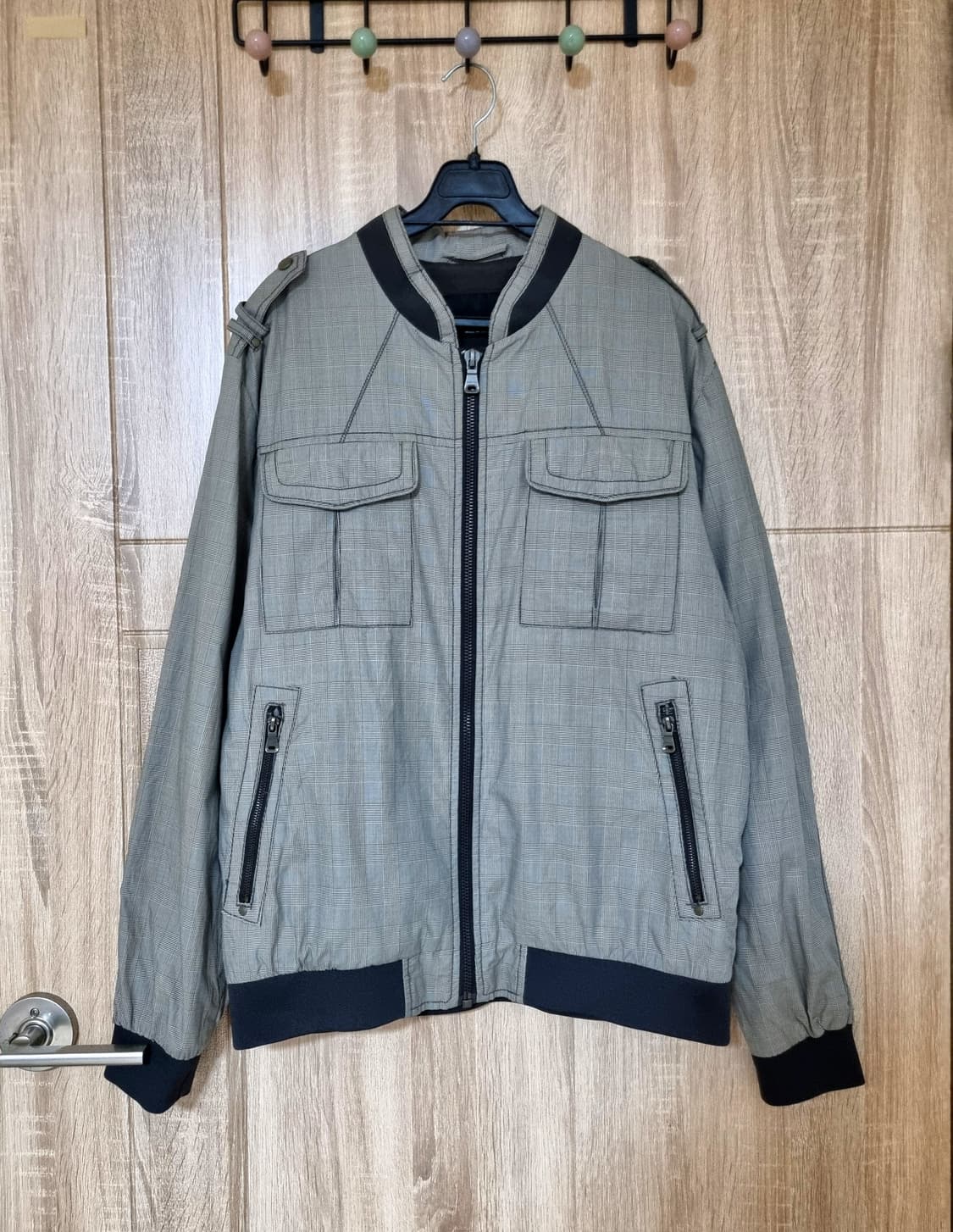 ZARA 자라 체크 봄버 상품이미지1