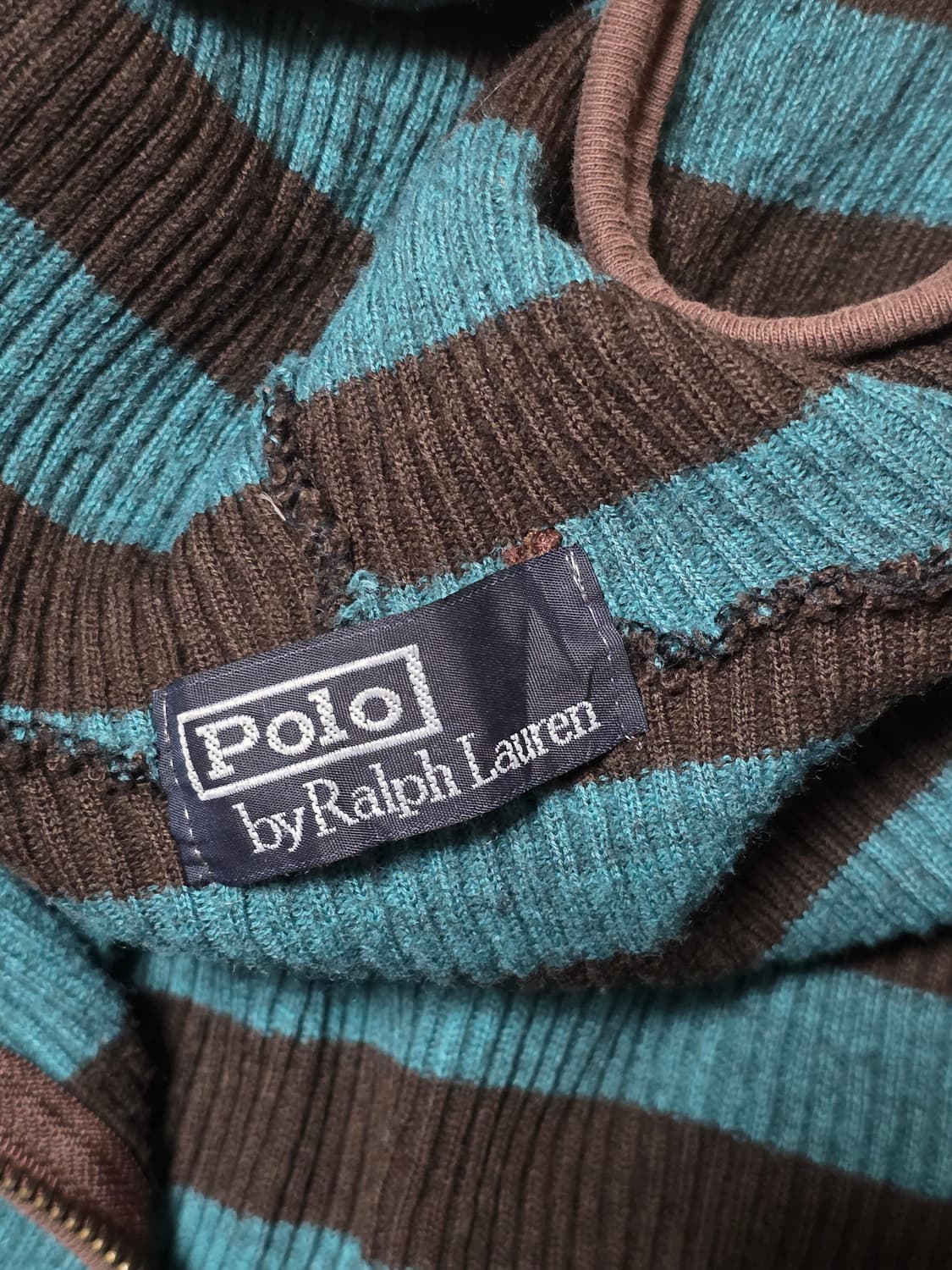 폴로 민트초코 니트집업 상품이미지4