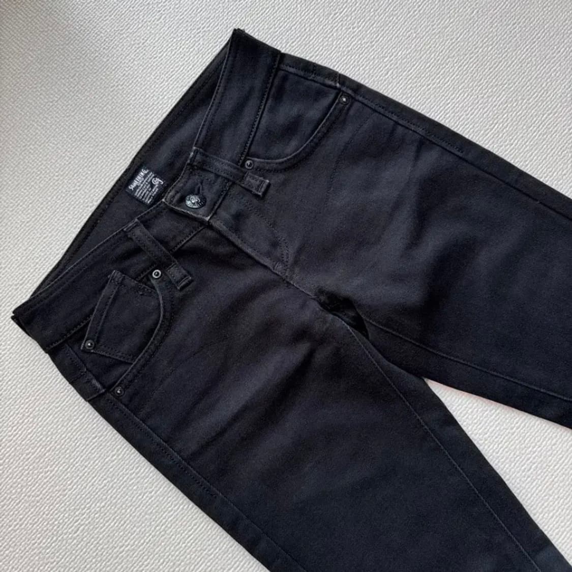 블랙진 부츠컷 흑청 데님 청바지 슬랙스 세미부츠컷 상품이미지3