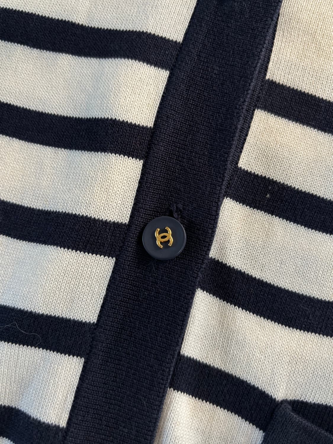 Chanel 샤넬 90s 아이보리 스트라이프 니트 가디건 상품이미지8