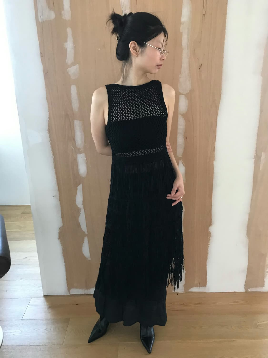 vintage black net one-piece 상품이미지2