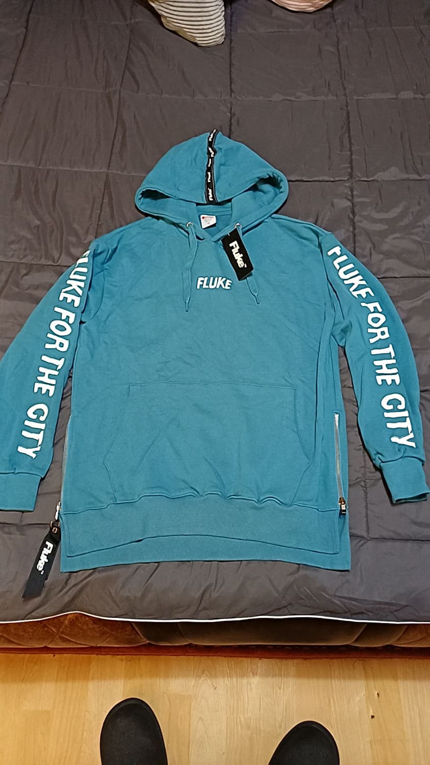 플루크 미사용 후드 실측105 가슴58 기장78 상품이미지1