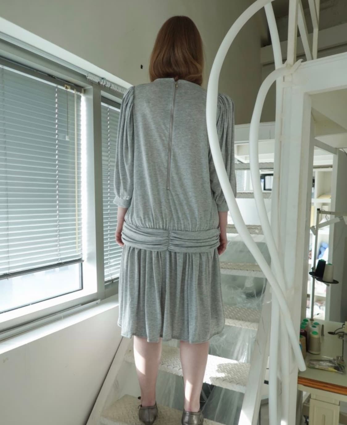 Eonth Art Nouveau Dress - gray  상품이미지3