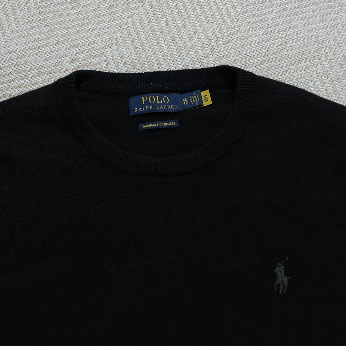 [정품] 폴로 블랙 / 실버포니 캐시미어 라운드 니트 [ XL ] 상품이미지4