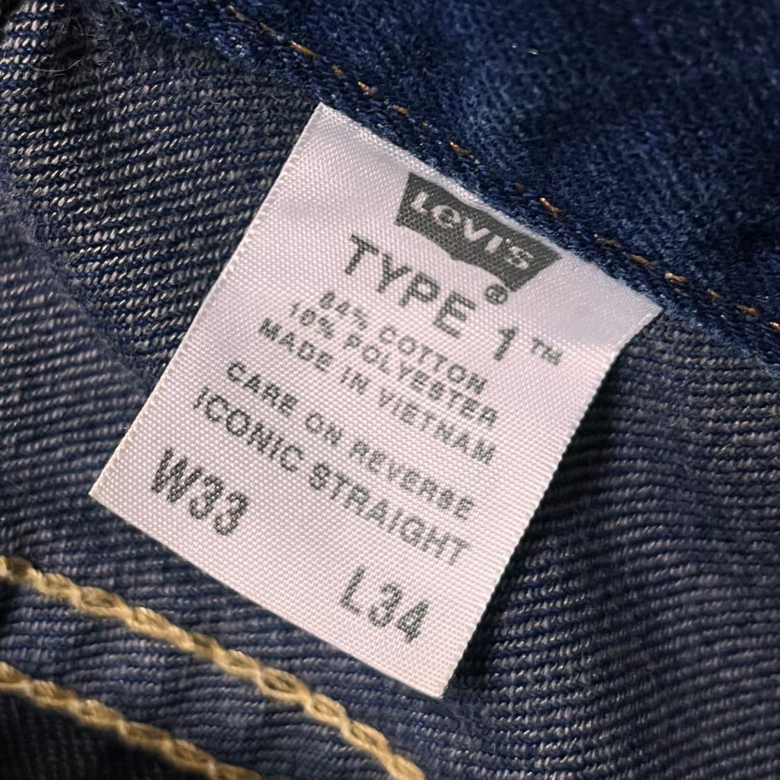 리바이스 타입원 데님팬츠 W33 L34 상품이미지5