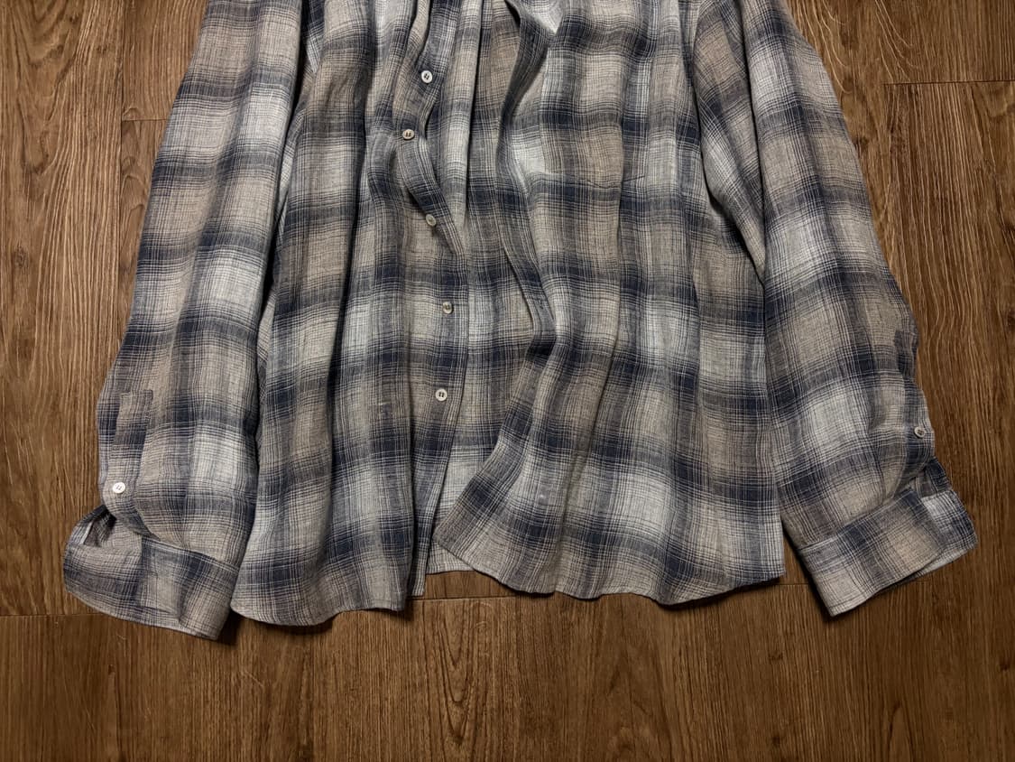 모마디자인 제패니즈 린넨 블루 체크 셔츠 50 상품이미지3