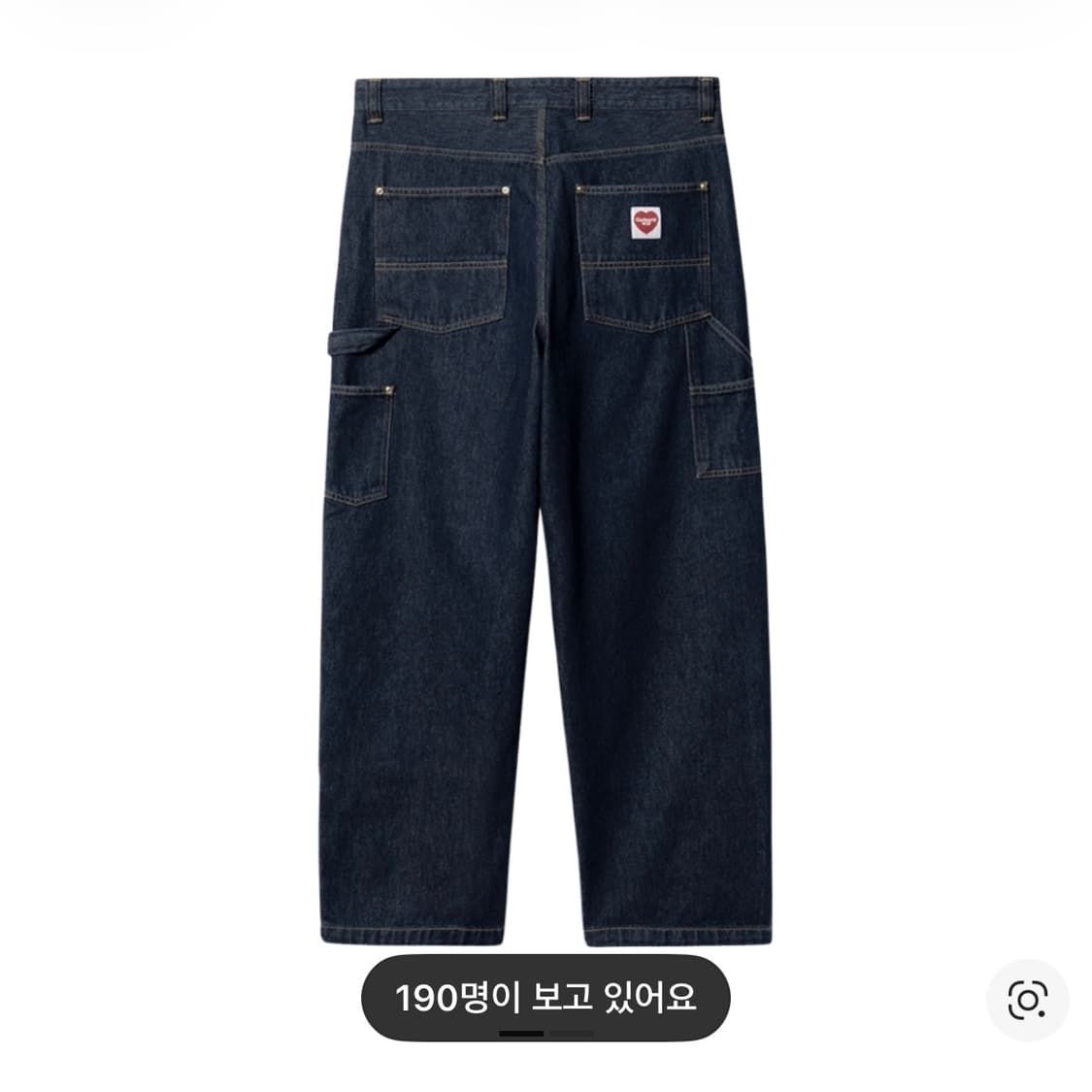 칼하트 WIP 내쉬 루즈 핏 더블 니 팬츠 블루 린스드 상품이미지2