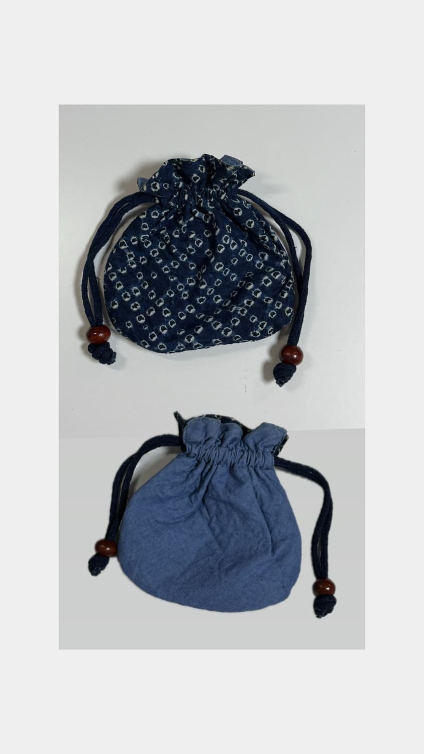 리버시블 데님 빈티지 파우치 상품이미지1