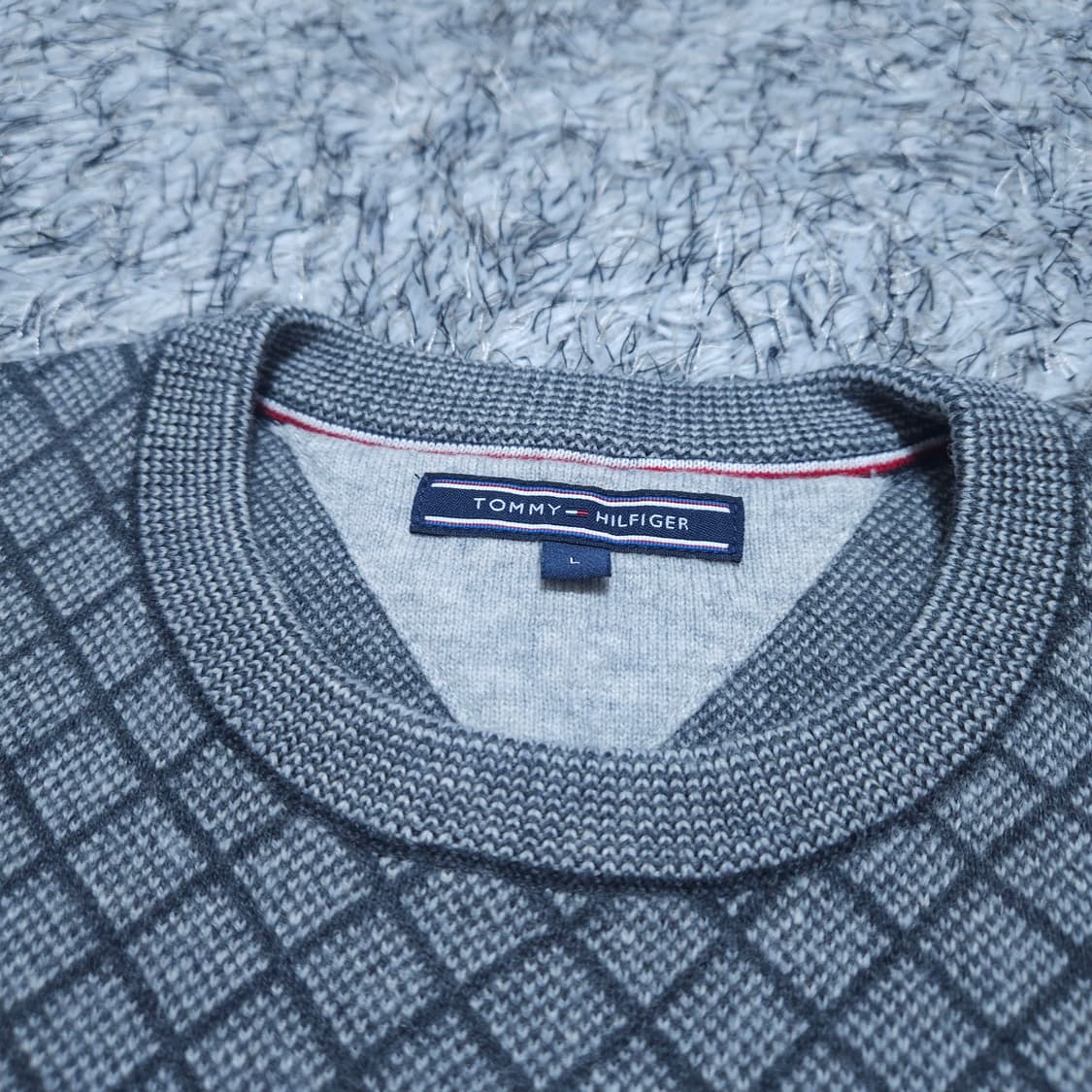 타미힐피거) M 남자 라운드 모직혼방니트 / 왕눈이샵 상품이미지8