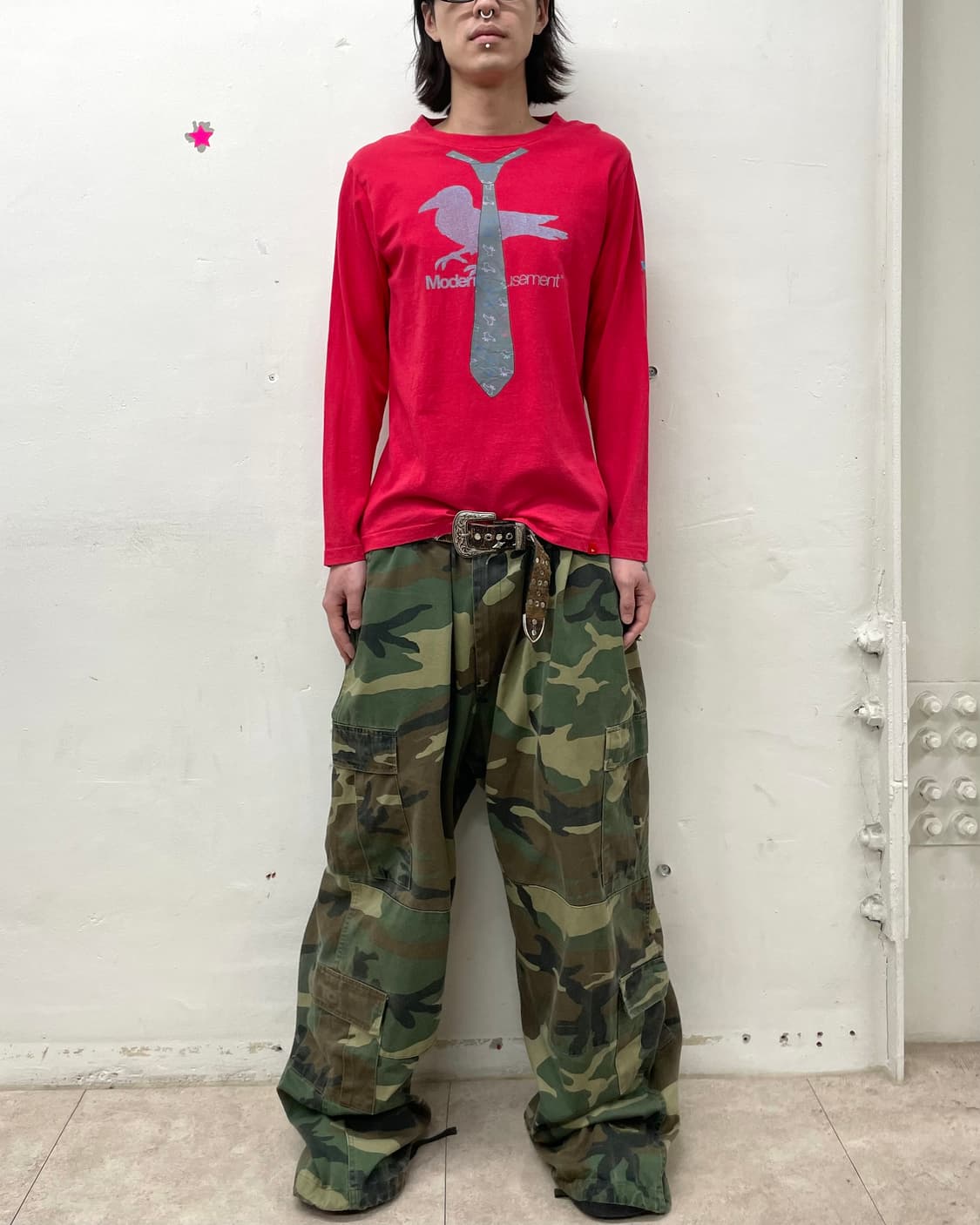 Mockingbird Tie Red Long Sleeve  상품이미지3