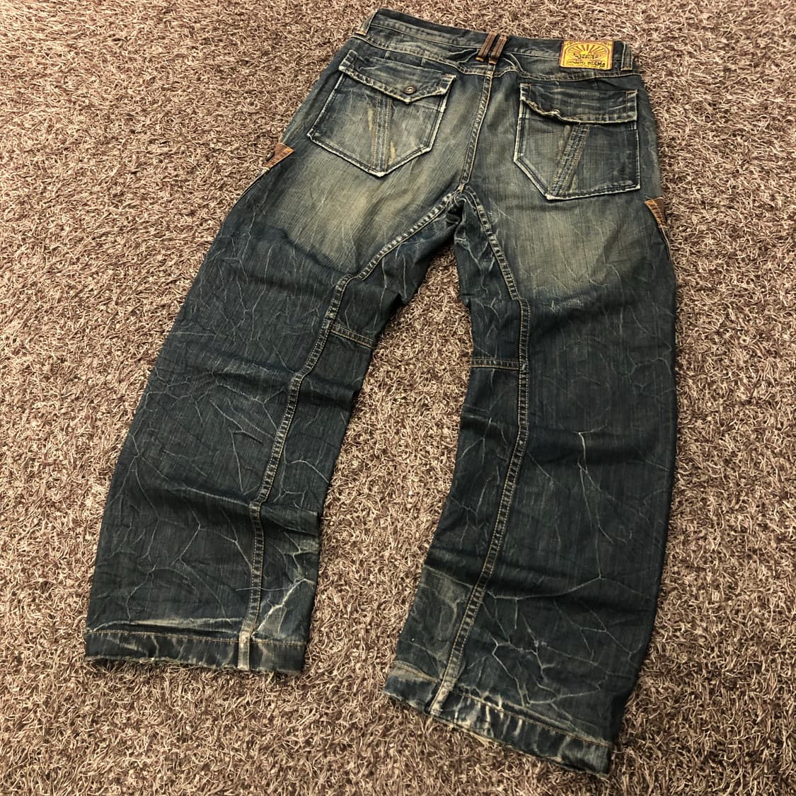 34 버커루 빅포켓 카고 워싱 데님 팬츠 상품이미지5