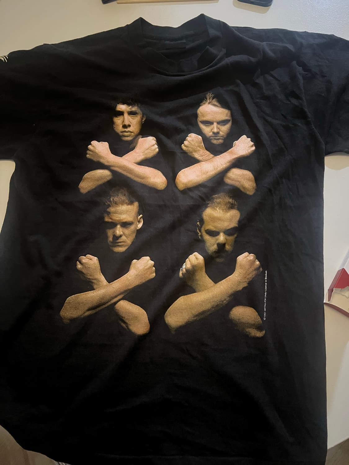 metallica vintage 1992 birth 싱글스티치 티셔츠 상품이미지1