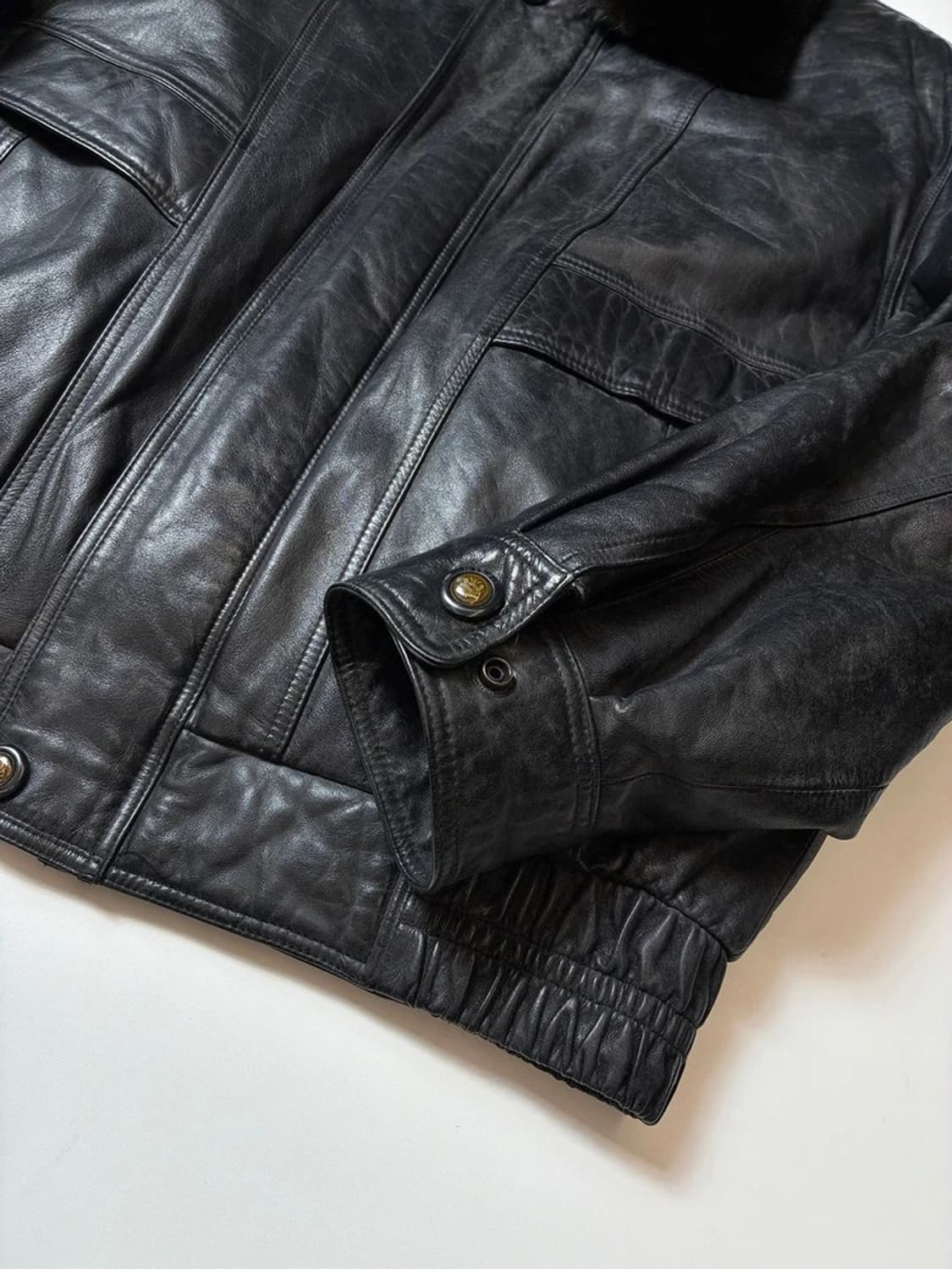 Selected 90's 봄버 가죽 항공 자켓 PN8472 상품이미지4