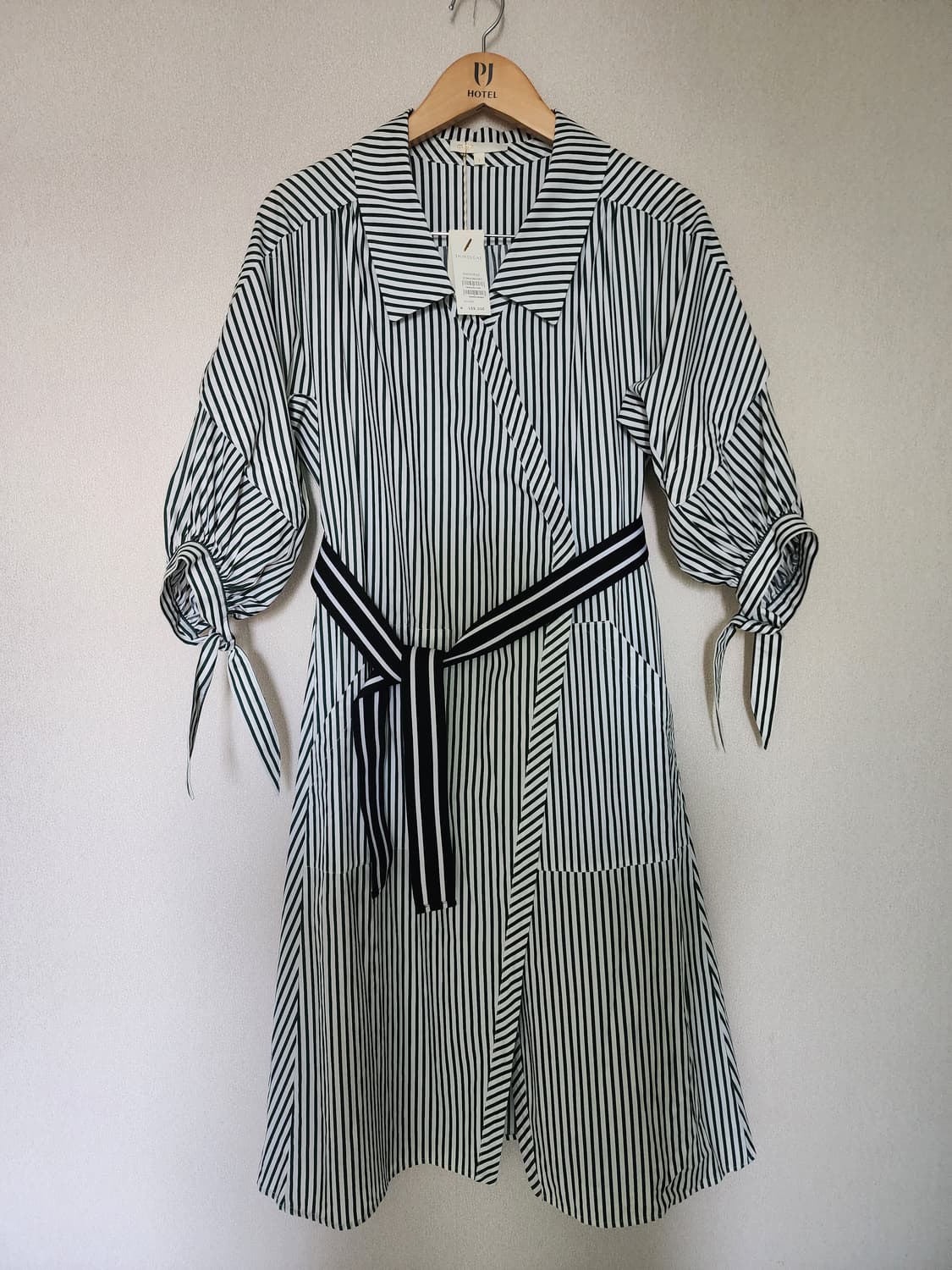 마쥬 (새상품)스트라이프 셔츠 원피스 상품이미지1