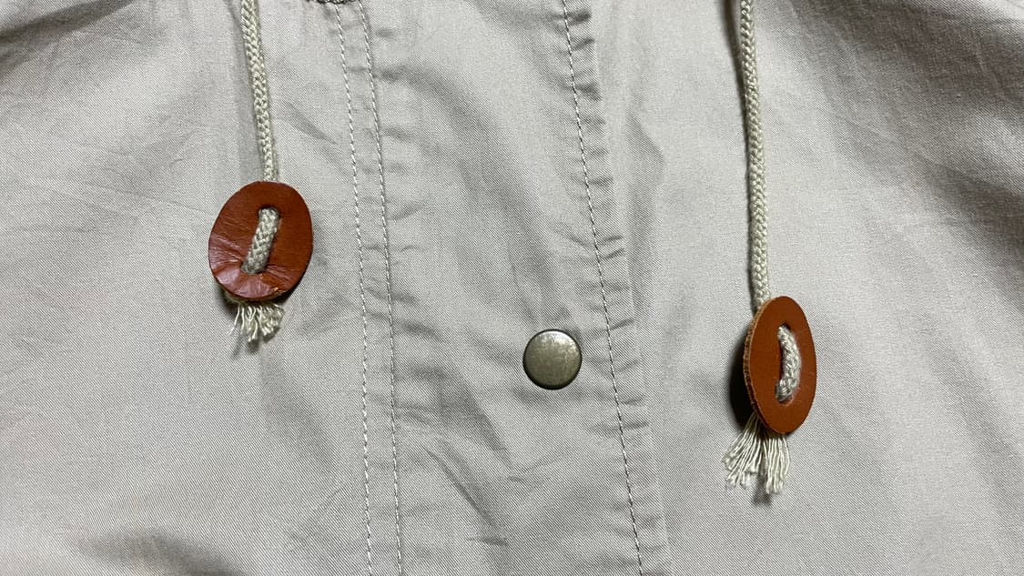 JPN 일본 빈티지 Y2K 모리걸 베이지 코튼 후드 야상 바람막이 자켓 상품이미지7