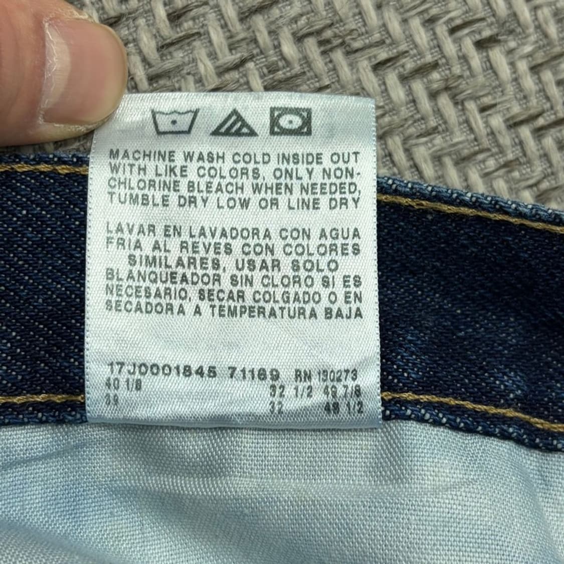 랭글러 베이직 데님 팬츠 v1718  상품이미지7