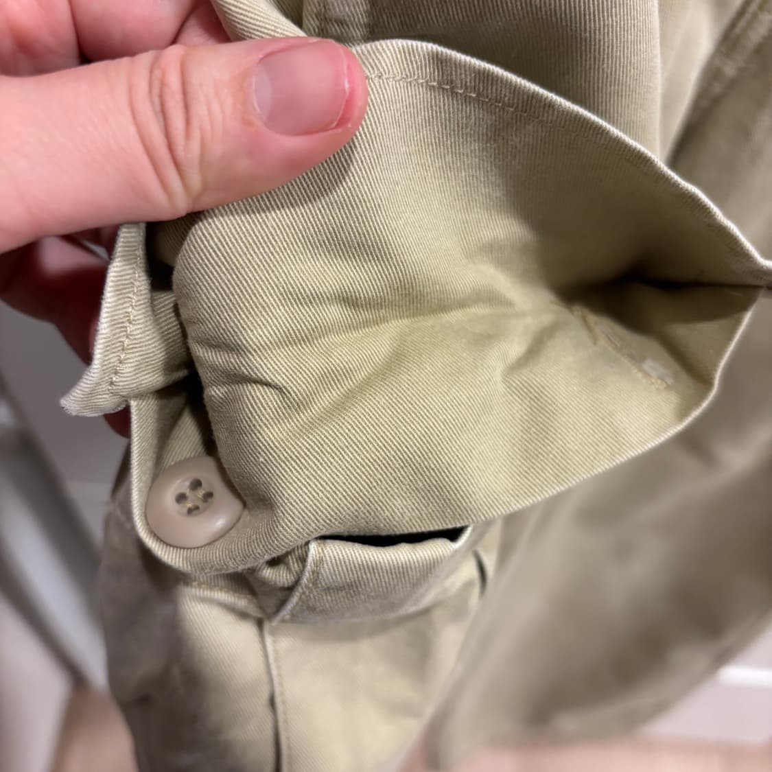 일본 유니클로 베이지 빈티지 카고 바지 M 상품이미지4